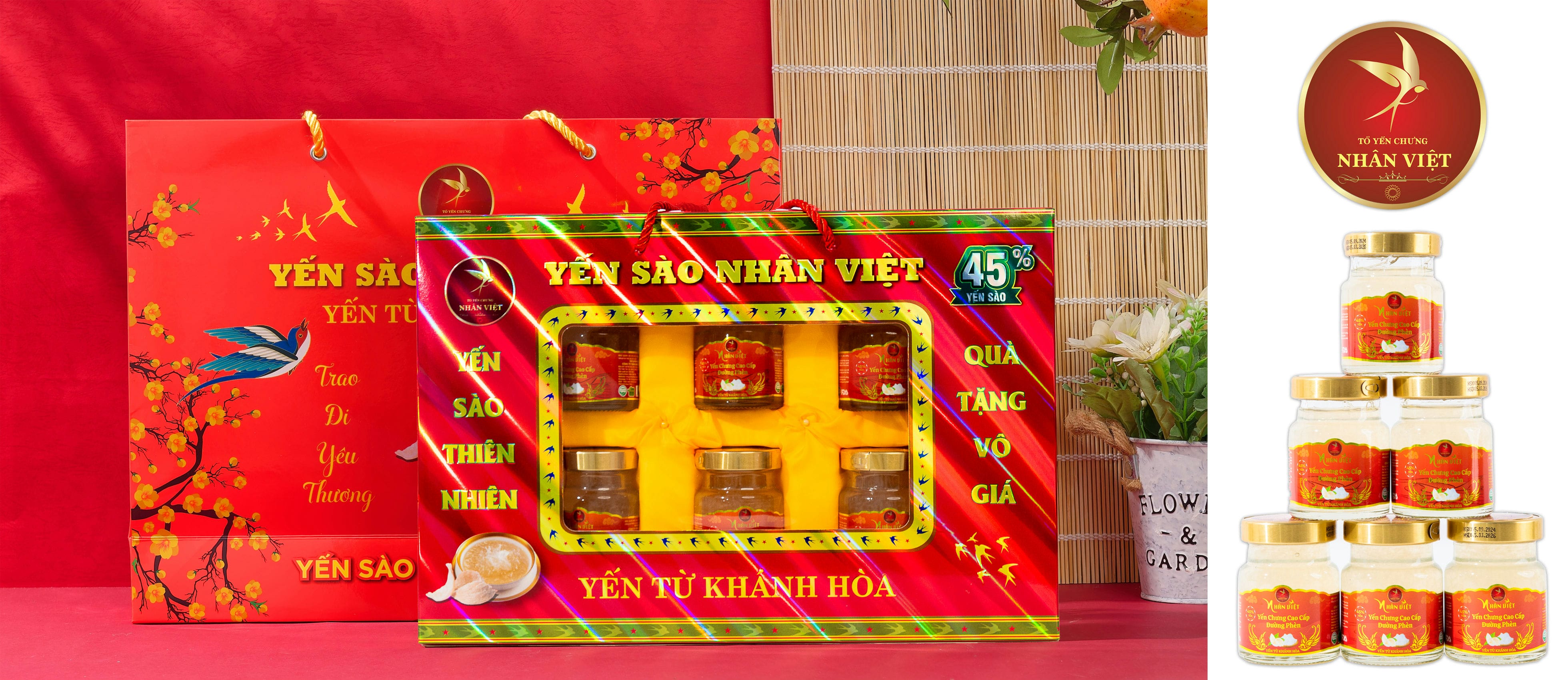 Yến Chưng Đường Phèn Cao Cấp Nhân Việt 45% Yến