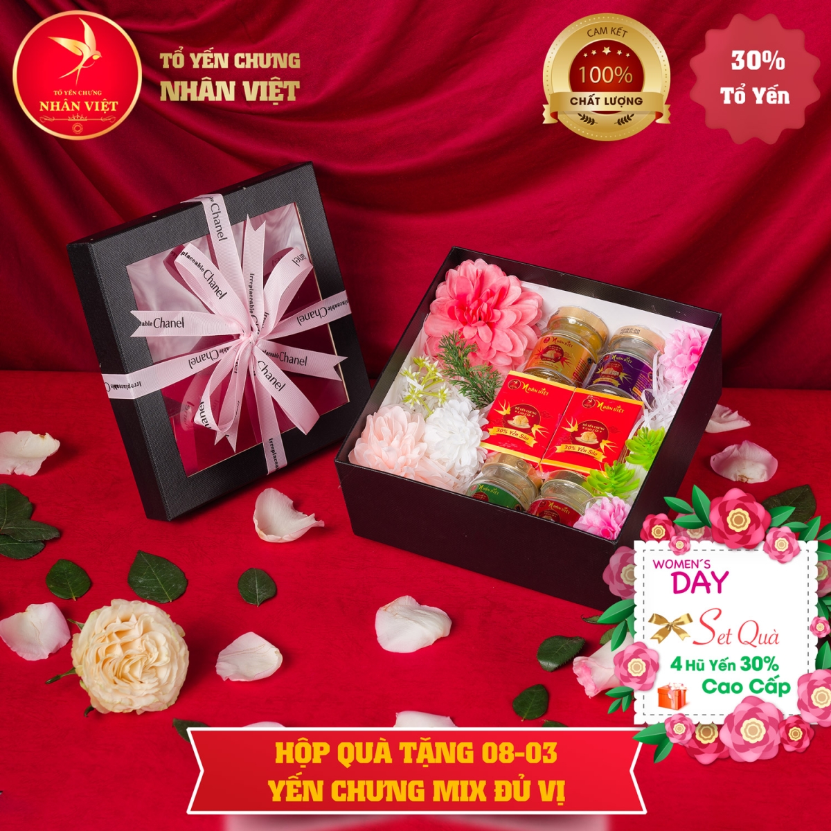 Hộp quà tặng 8/3 yến chưng mix đủ vị