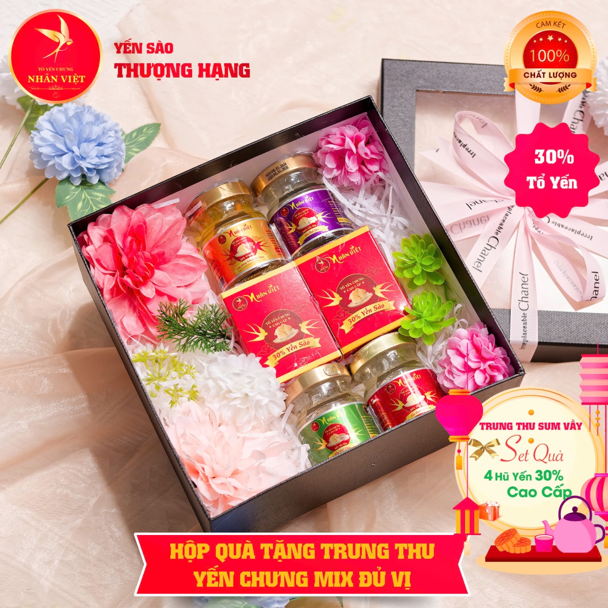 Hộp Quà Tặng Trung Thu Yến Chưng Mix Đủ Vị