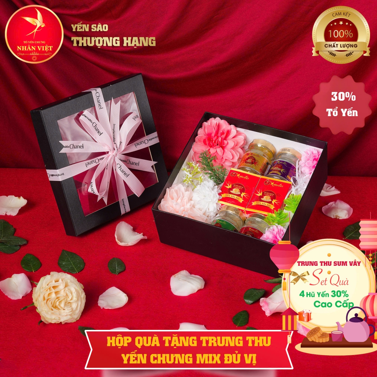 Hộp Quà Tặng Trung Thu Yến Chưng Mix Đủ Vị