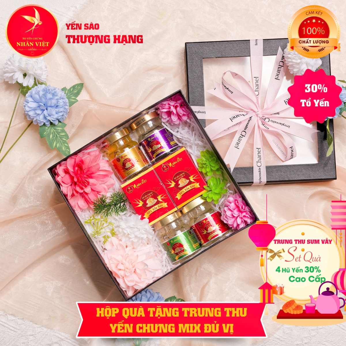 Hộp Quà Tặng Trung Thu Yến Chưng Mix Đủ Vị