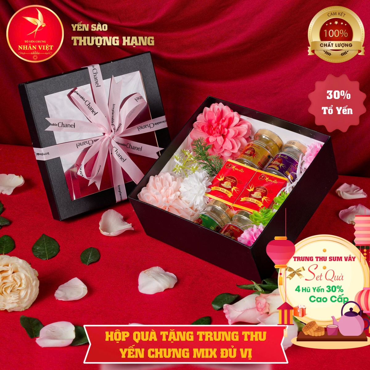 Hộp Quà Tặng Trung Thu Yến Chưng Mix Đủ Vị