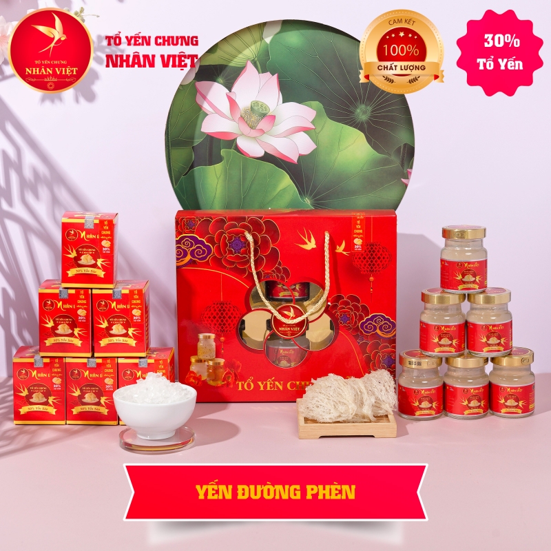 Lốc 6 Hũ Yến Sào Chưng Đường Phèn Nhân Việt 30% Yến Hũ 70ml
